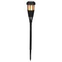 Lampa ogrodowa solarna, czarna, 6x LED, wbijana, ciepła biała, 7,5x51 cm