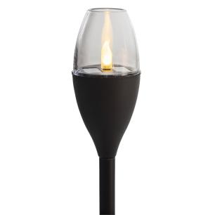 Lampa ogrodowa solarna, efekt płomienia, wbijana, tworzywo sztuczne, 1x LED, Ø 6,5 x 40 cm