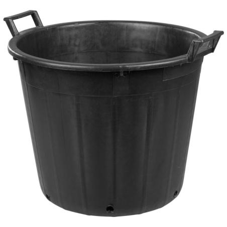 Pojemnik ogrodowy okrągły plastikowy perforowany z uchwytami, 50 l, średnica 50 cm, wysokość 41 cm