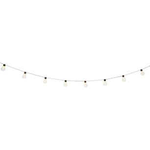 Girlanda ogrodowa solarna LED, 10 żarówek, czujnik zmierzchu, dł. 2,7 m, kabel 3 m, żarówki 6x9 cm