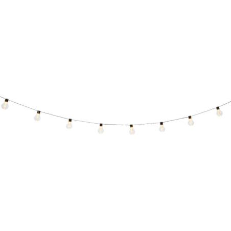Girlanda ogrodowa solarna LED, 10 żarówek, czujnik zmierzchu, dł. 2,7 m, kabel 3 m, żarówki 6x9 cm