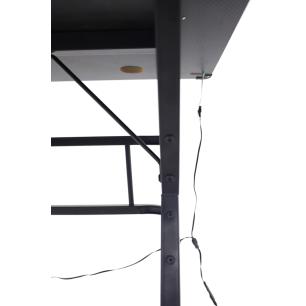 Biurko gamingowe z nadstawką LED RGB uchwyty komputerowe dla gracza 120x60cm