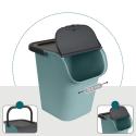 Pojemnik do segregacji 40L 32x16cm z pokrywą, eukaliptusowa zieleń/antracyt