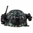 Zestaw żołnierza militarny hełm walkie talkie lornetka latarka