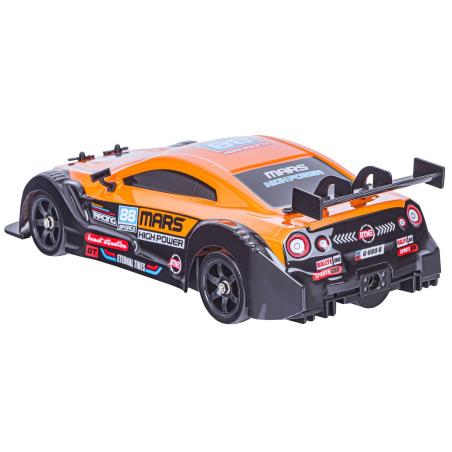KAROSERIA Do Samochodu Do Driftu Auto Drift 1:16 Pomarańczowy Nissan GTR LED