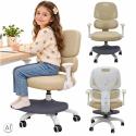 Krzesło do biurka dla dziecka fotel ergonomiczny obrotowy regulowany beżowy