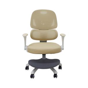 Krzesło do biurka dla dziecka fotel ergonomiczny obrotowy regulowany beżowy