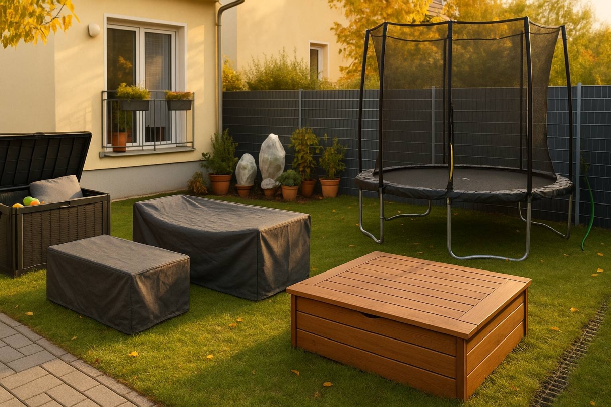 Wrzesień w ogrodzie i na balkonie – jak zabezpieczyć meble, rośliny i strefę zabawy przed jesienią